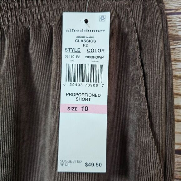 Alfred Dunner pants proportioned short women's 10 brown NWT - Picture 4 of 4